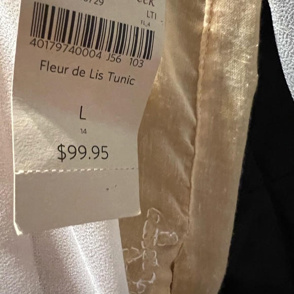 Coldwater Creek large ivory and lace sheer blouse - Picture 4 of 4